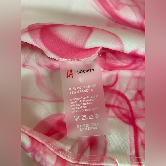 Pink Tie-Dye Women's Leggings - Picture 4 of 7